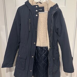 Apt. 9 Women's Black Hooded Jacket